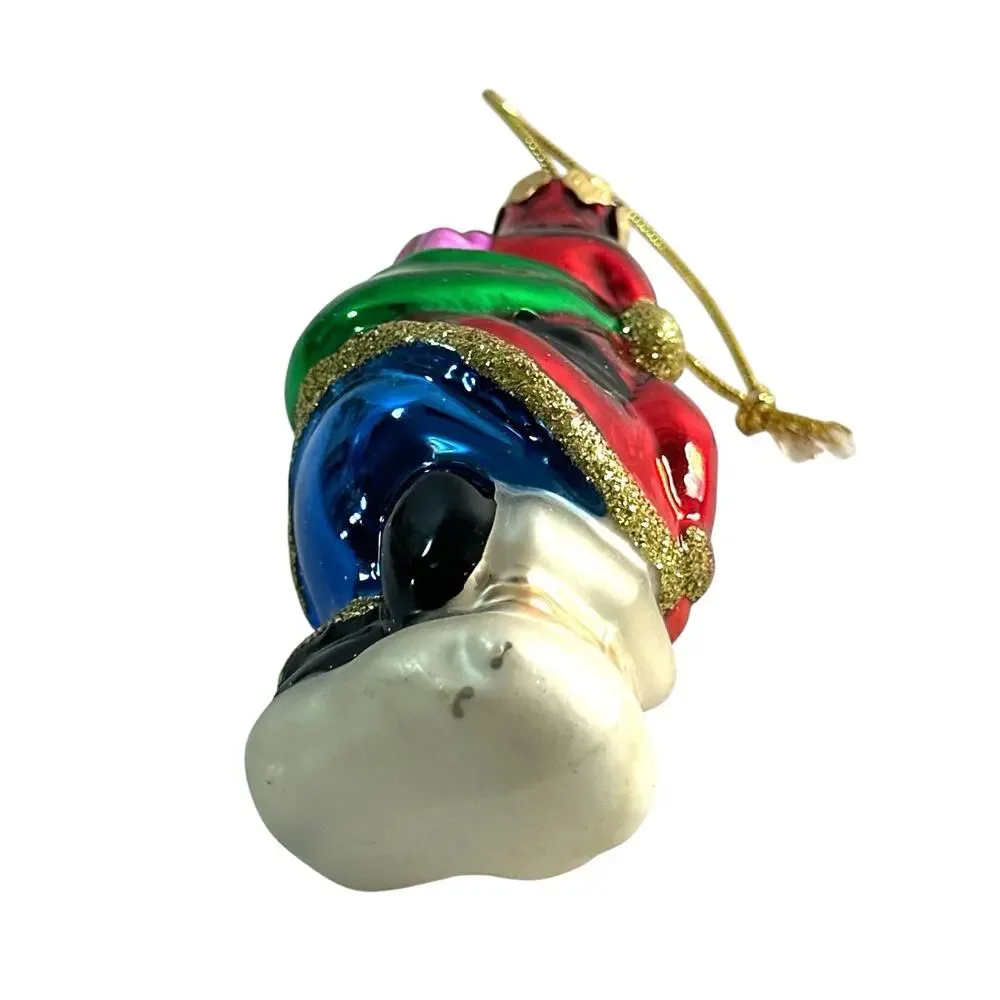 Thomas Pacconi Classics Santa in Chimney Blown Glass Christmas Ornament 4”